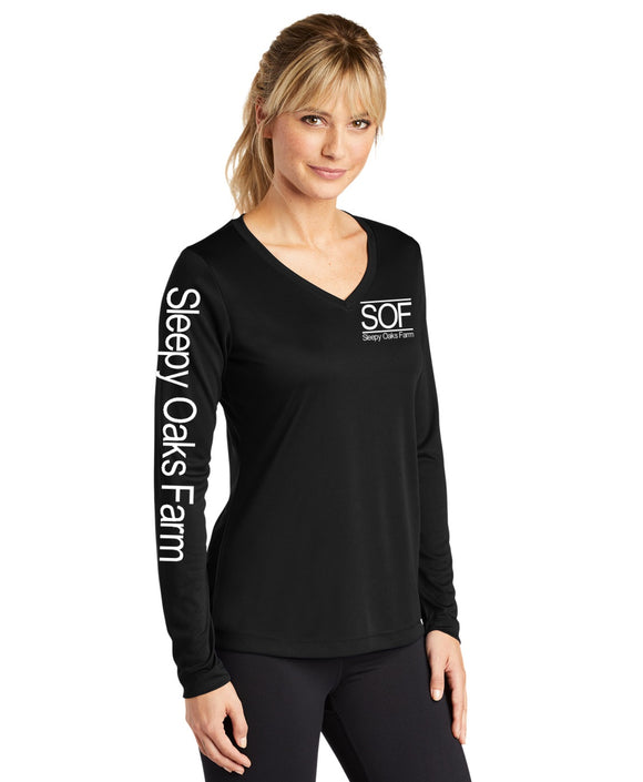 SOF Sport-Tek® Ladies Long Sleeve PosiCharge® Competitor™ V-Neck Tee