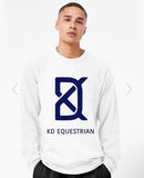 KD Equestrian - FULL FRONT - BELLA + CANVAS - Sponge Fleece Raglan Crewneck Sweatshirt