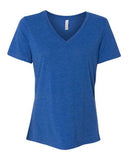 Buck Off Cancer BELLA + CANVAS - Women's Relaxed Triblend Short Sleeve V-Neck Tee