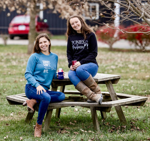 Sorry. Can't. Horse Show. Bye. Crewneck Sweatshirt