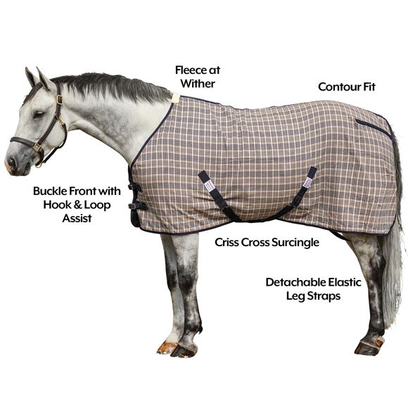 Dura-Tech Polar Fleece Quarter Horse Sheet with Tan Braid