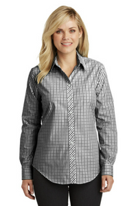 Hagyard Port Authority® Ladies Long Sleeve Gingham Easy Care Shirt