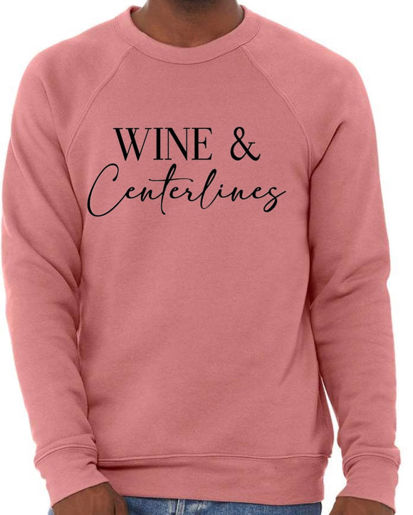 Wine & Centerlines Crewneck Sweatshirt