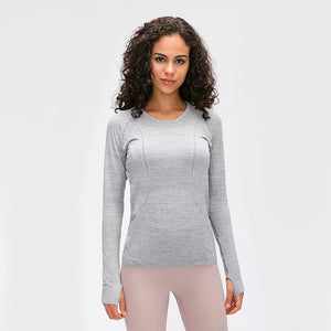 Checkmate Equestrian Seamless Jacquard Long Sleeve Athletic Shirt